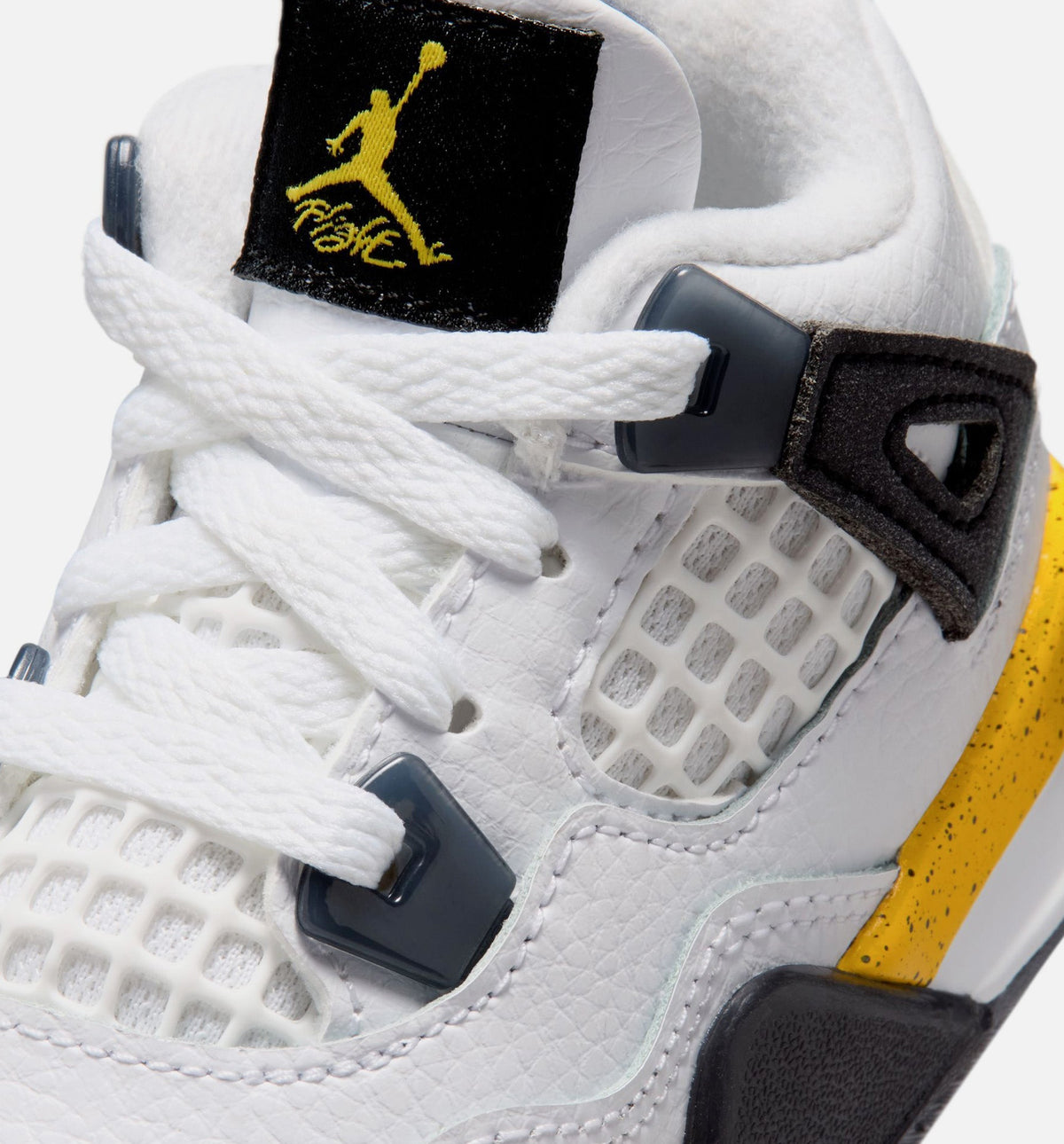 Air Jordan 4 Retro Rare Air Tour Yellow Infant/Toddler – White/Dark Blue Grey/Black/Tour Yellow