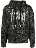 Haculla leopard-print logo hoodie