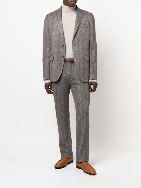 ETRO herringbone tonal striped blazer