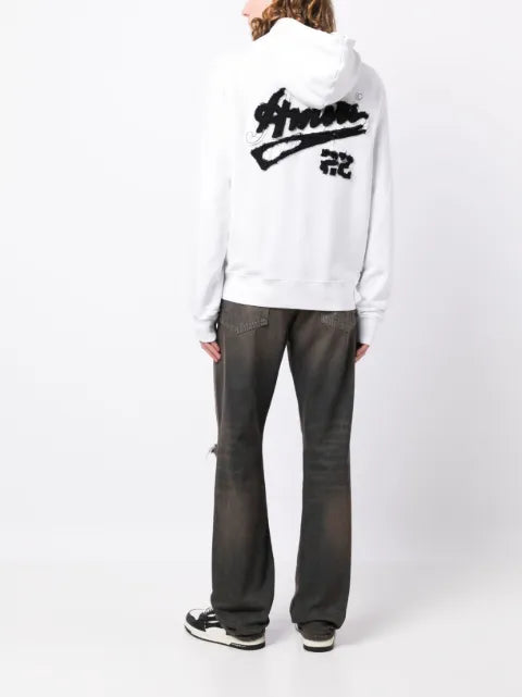 AMIRI embroidered-logo cotton hoodie