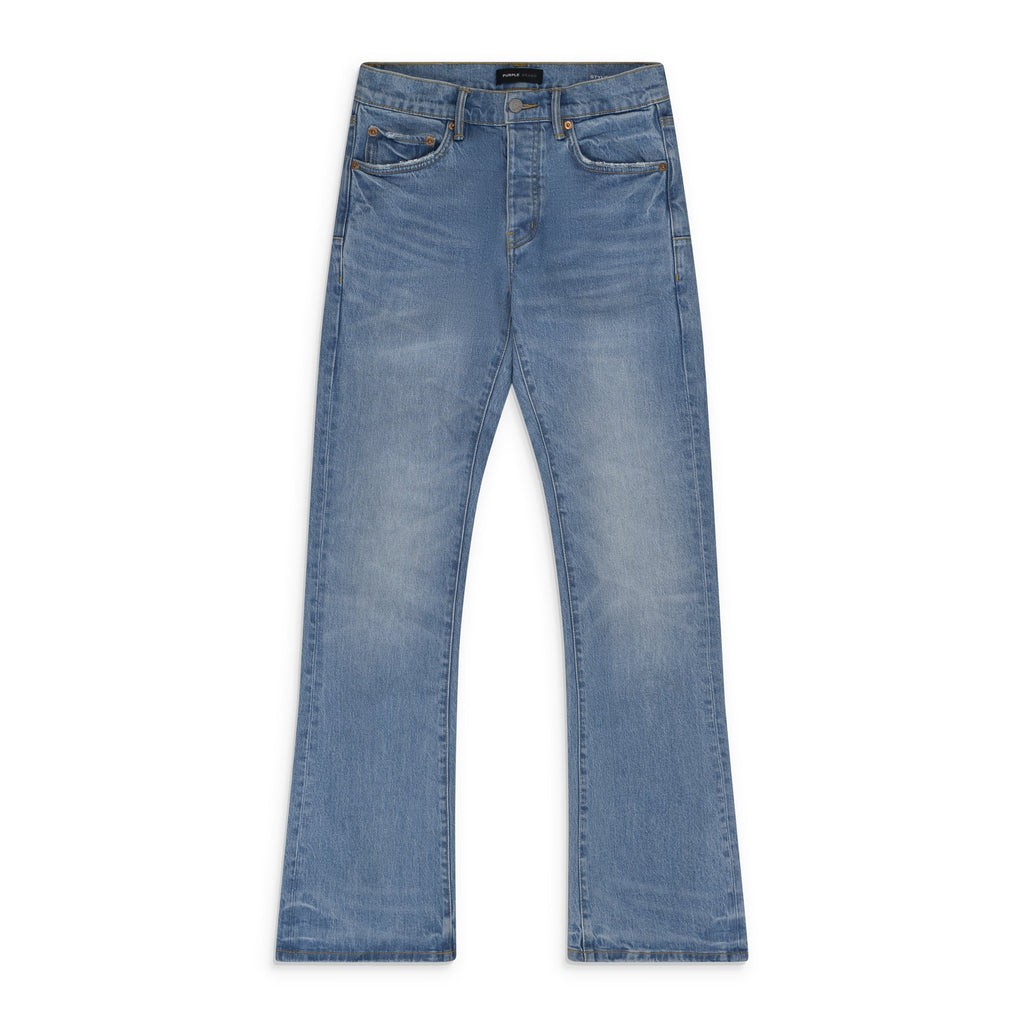 Light Indigo Coated Flare Jeans