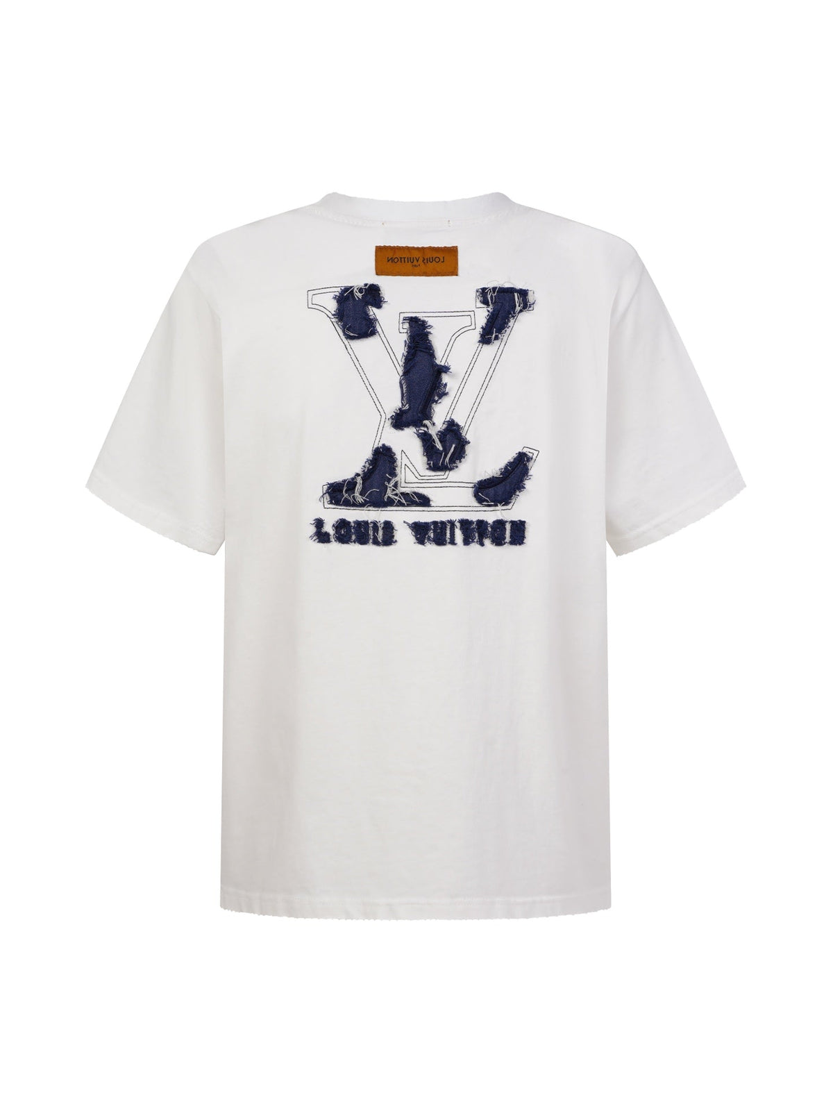 Denim Wash Appliqué Embroidered Short Sleeve Tee