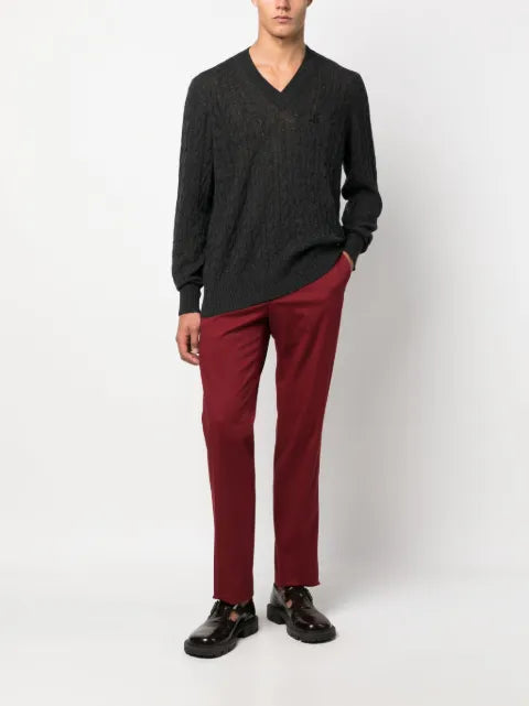 ETRO cashmere sweater with logo embroidery