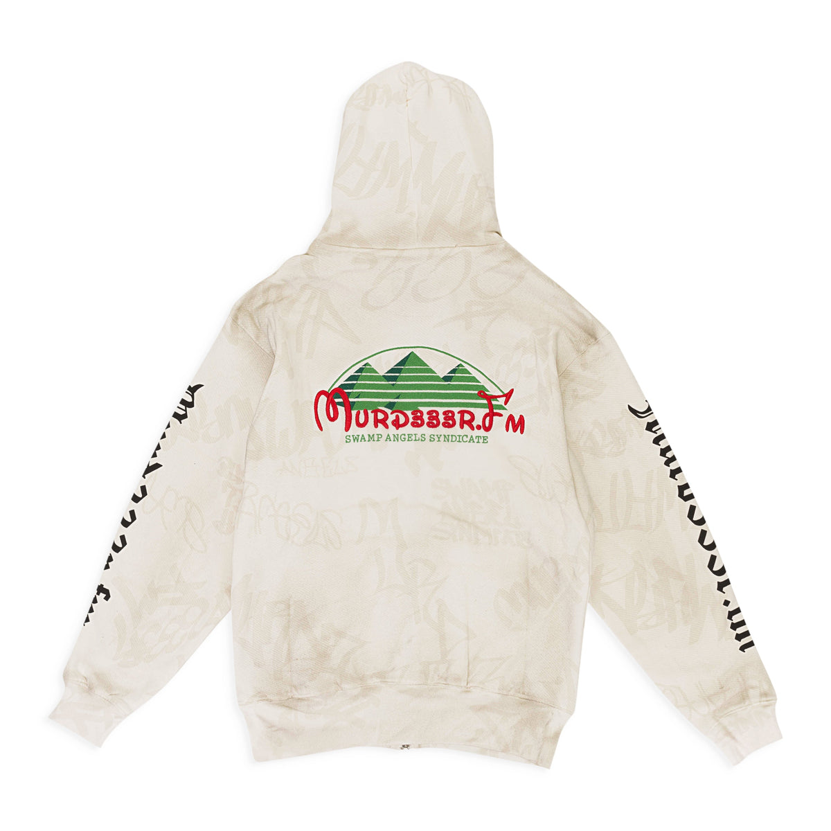 MURD333R.FM WHITE DISN333 HOODIE