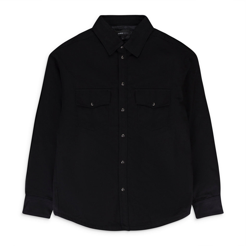 PADDED WESTERN JACKET BLACK DENIM JACKETS