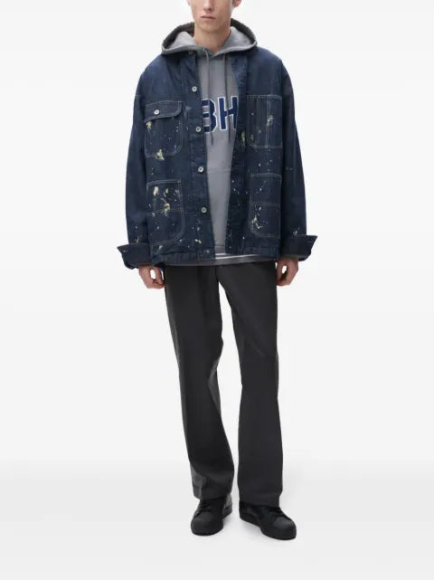 Neighborhood corduroy-collar washed jacket