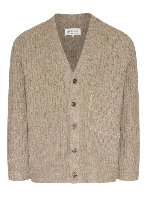 Maison Margiela button-up textured cardigan