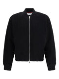 Thom Browne wool waffle raglan 4-Bar bomber jacket
