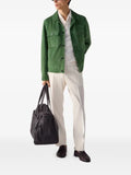 Zegna suede flap-pocket jacket