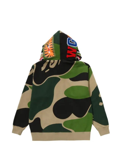 A BATHING APE® camouflage shark hoodie