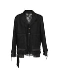 midorikawa lace-detail panelled blazer