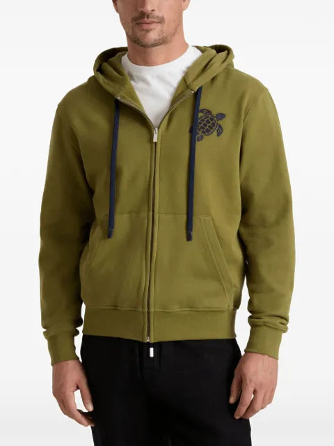 Vilebrequin embroidered zip-up hoodie