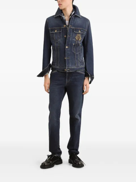 Dolce & Gabbana denim jacket with logo patch