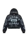 Vale 2000 Spiral distressed hoodie