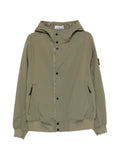 Stone Island 4100118 light soft shell-r e.dye® technology in recycled polyester hooded jacket