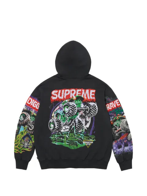Supreme Grave Digger zip-up hoodie