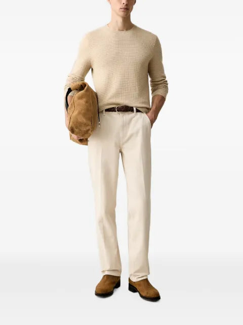 Trussardi textured-knit crew-neck sweater