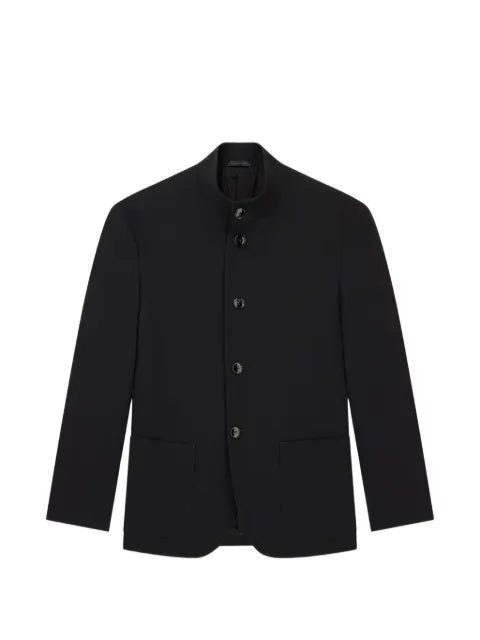 Giorgio Armani mandarin-collar virgin wool jacket