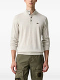 Aeronautica Militare logo-embroidered button-up sweater