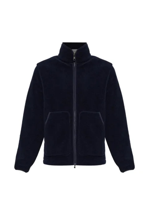 Moncler logo-patch zip-up sweater