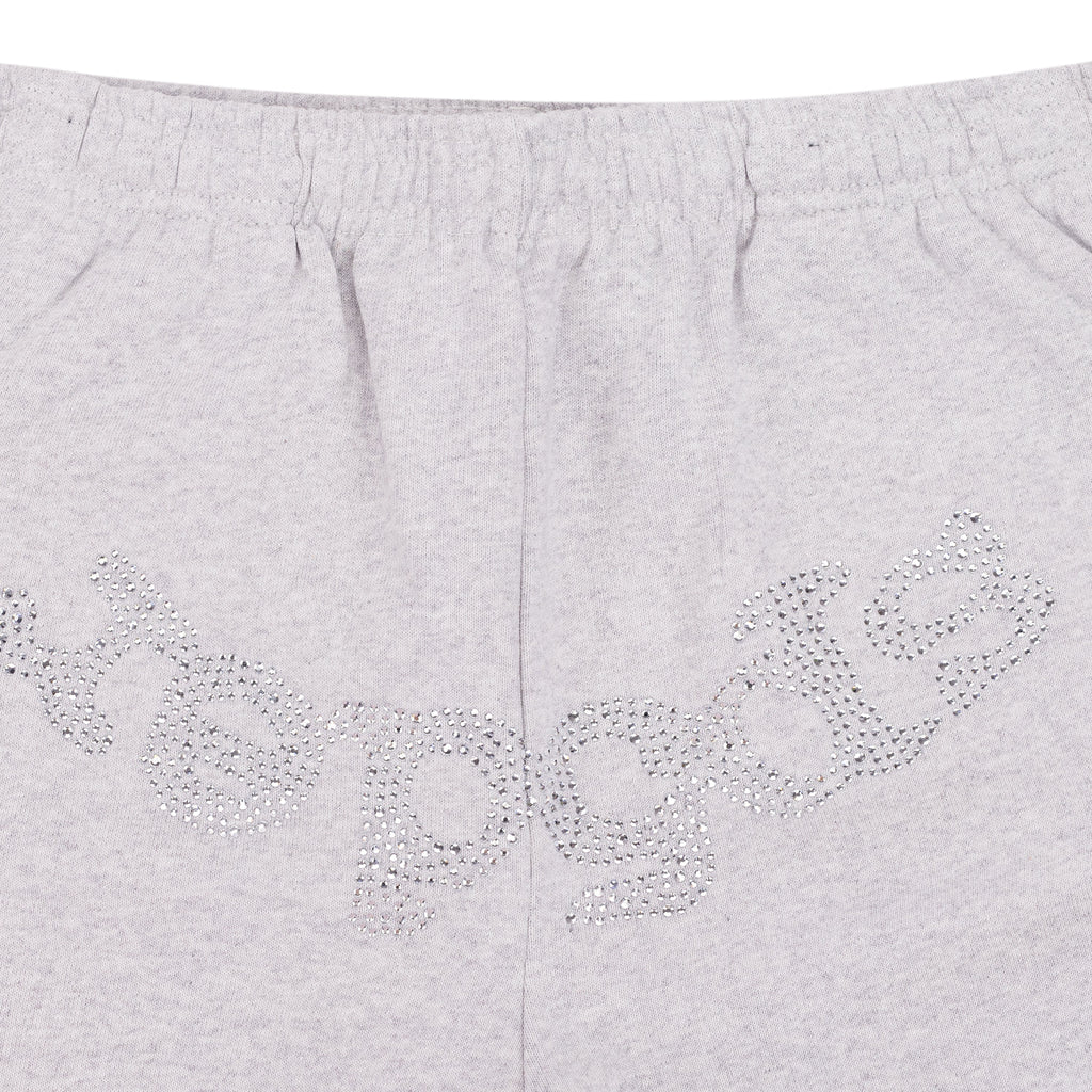 Heather Grey Rhinestone Beluga V2 Wide Leg Sweatpants