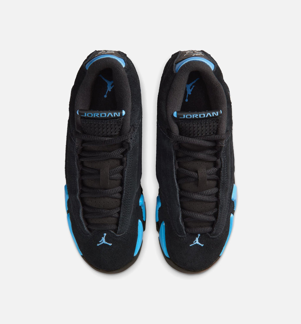 Air Jordan 14 Retro Black University Blue Grade School Lifestyle Shoe - Black/White/University Blue