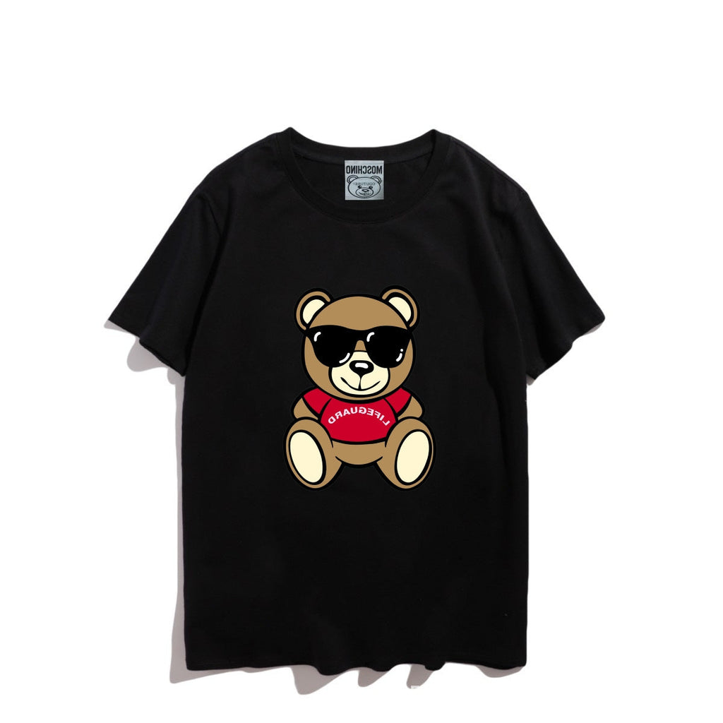 Moschino T-shirt Bear Printed Short-Sleeved T-shirt Couple Wear