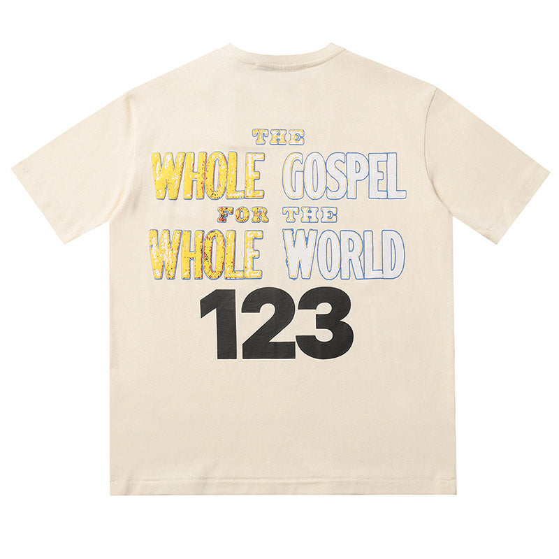 Fear Of God X RRR123 Dissolving Cross Letter Print T-shirt