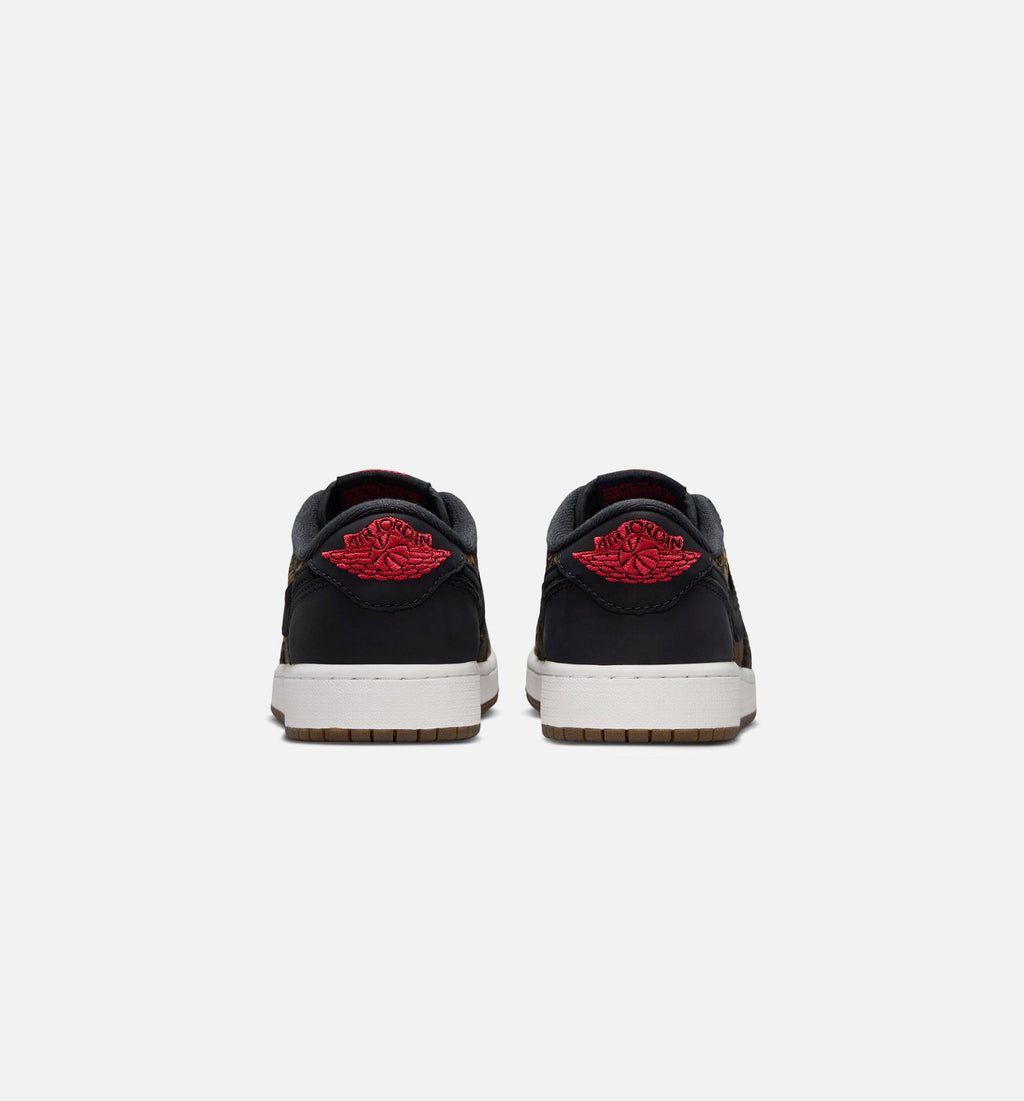 Air Jordan 1 Retro Low OG Laser Black and Varsity Red Grade School Lifestyle Shoe – Black/Varsity Red/Summit White