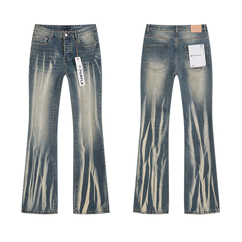Purple Brand Blue Washed Flare Jeans