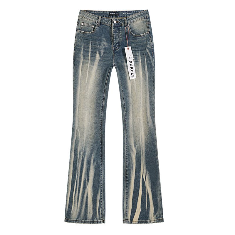 Purple Brand Blue Washed Flare Jeans
