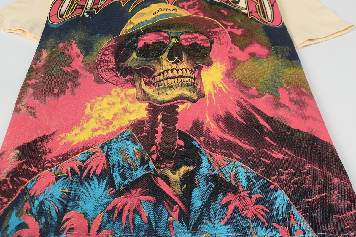 Godspeed Skull Volcano Graphic T-Shirt