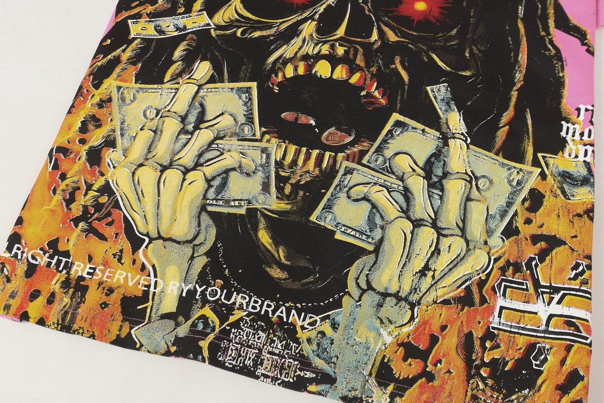 Godspeed Pink Skull Graphic T-Shirt