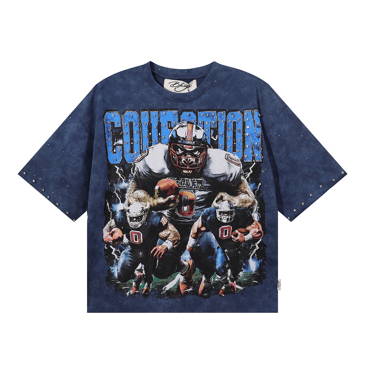 BKYS Revival Football Graphic Cropped T-Shirt