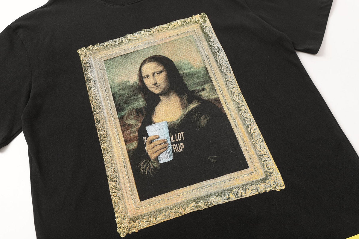 THAT'S A AWFUL LOT OF COUGH SYRUP Mona Lisa Graphic Short-Sleeve T-Shirt