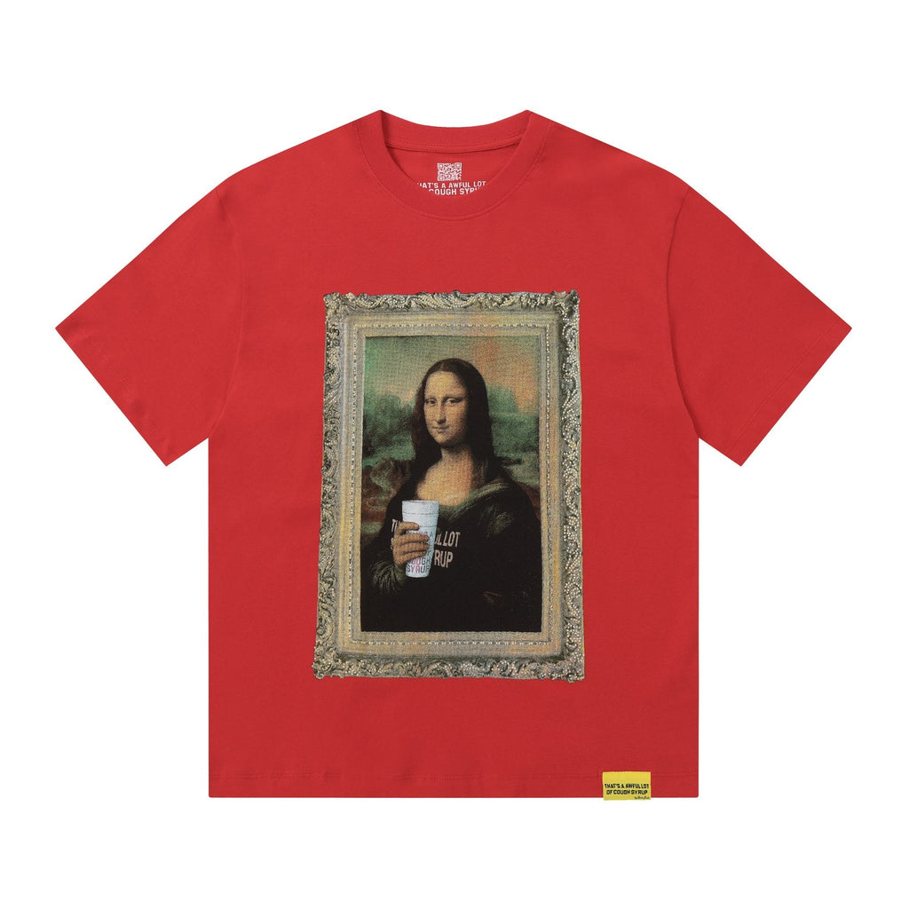 THAT'S A AWFUL LOT OF COUGH SYRUP Mona Lisa Graphic Short-Sleeve T-Shirt
