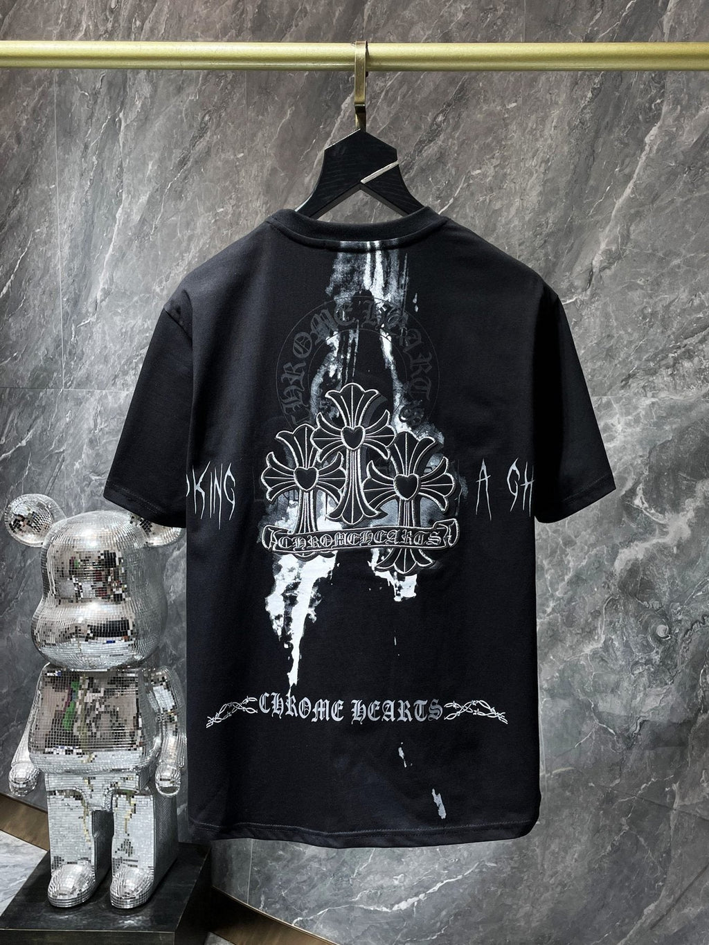 Chrome Hearts Floral Cross Graphic T-Shirt