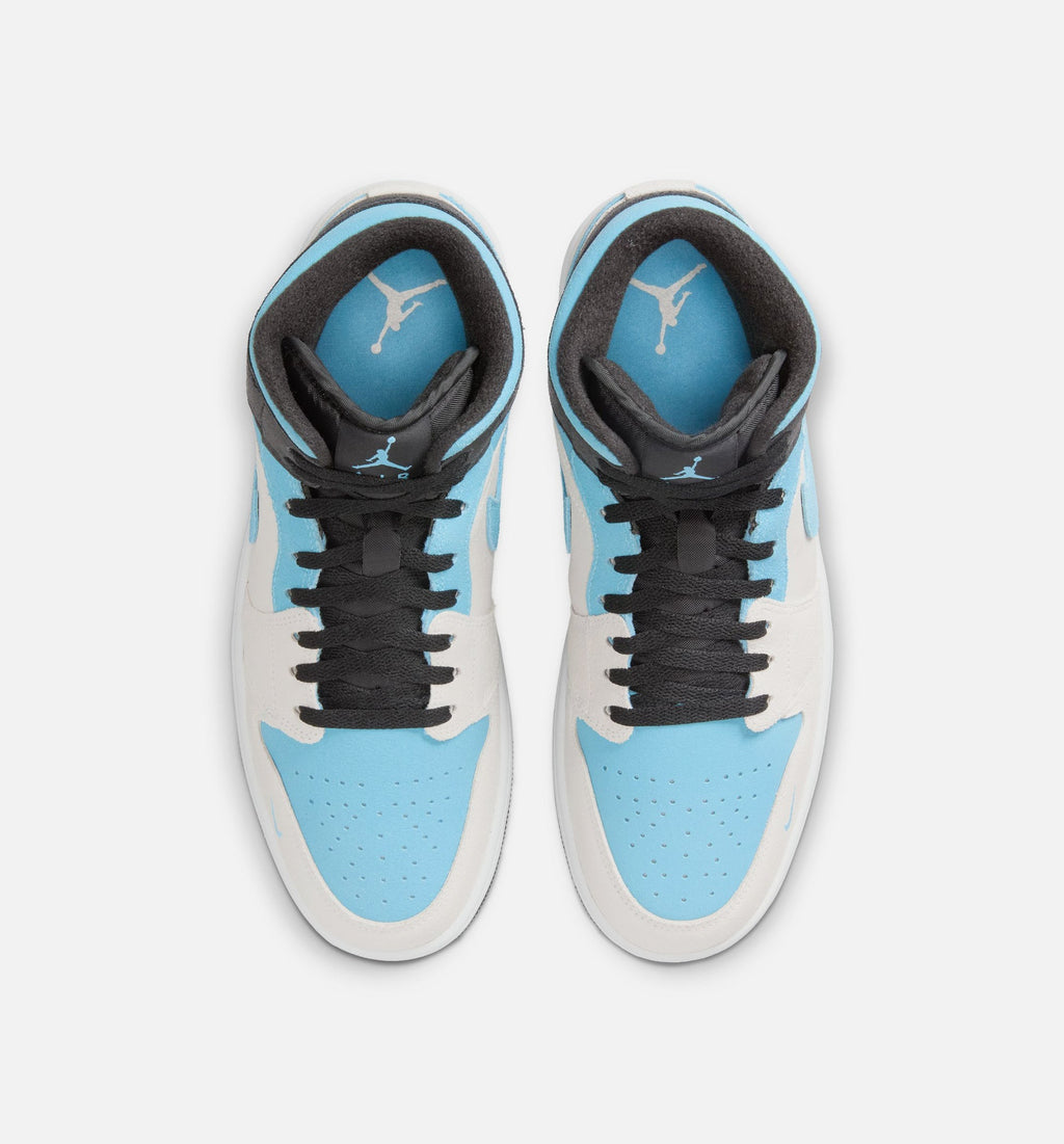 Air Jordan 1 Mid SE Men's Lifestyle Shoes - Summit White Blue Chill Black