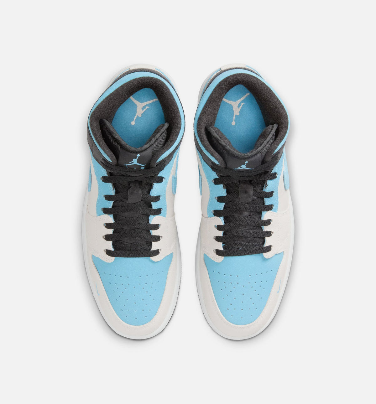 Air Jordan 1 Mid SE Men's Lifestyle Shoes - Summit White Blue Chill Black