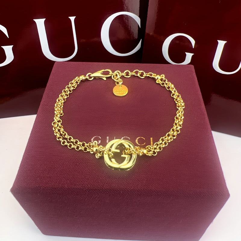Gucci Black Princess-Cut Crystal Bracelet
