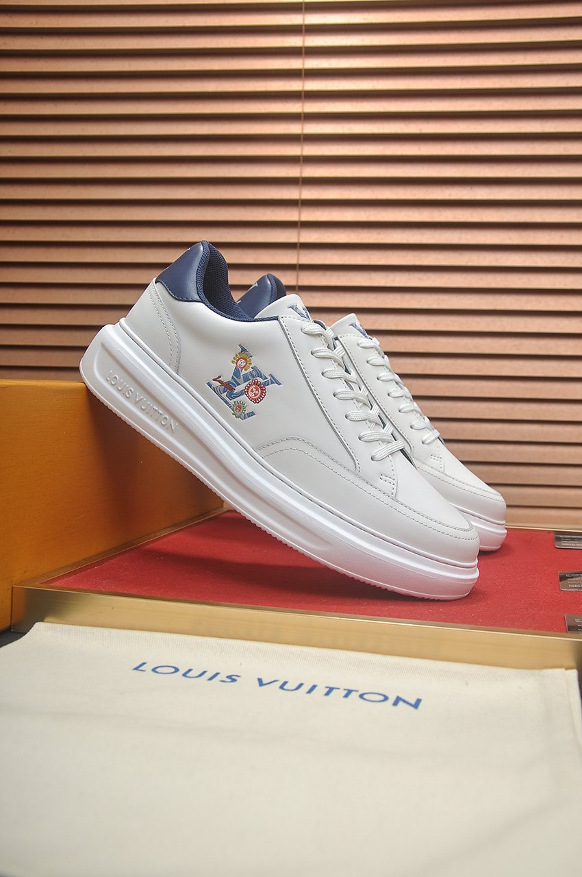 Louis Vuitton Men's Floral Graphic Low-Top Sneakers