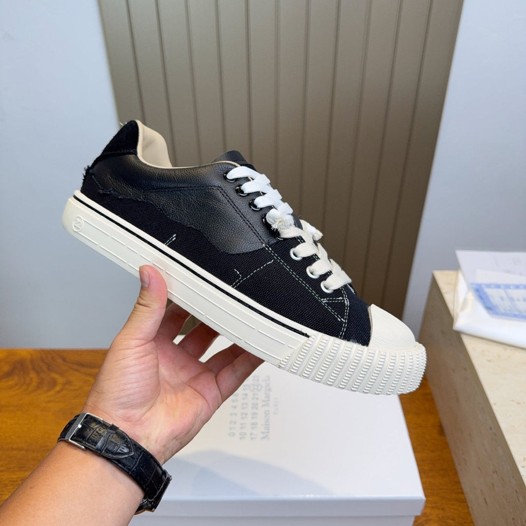 Maison Margiela Black and Off-White Low-Top Sneakers