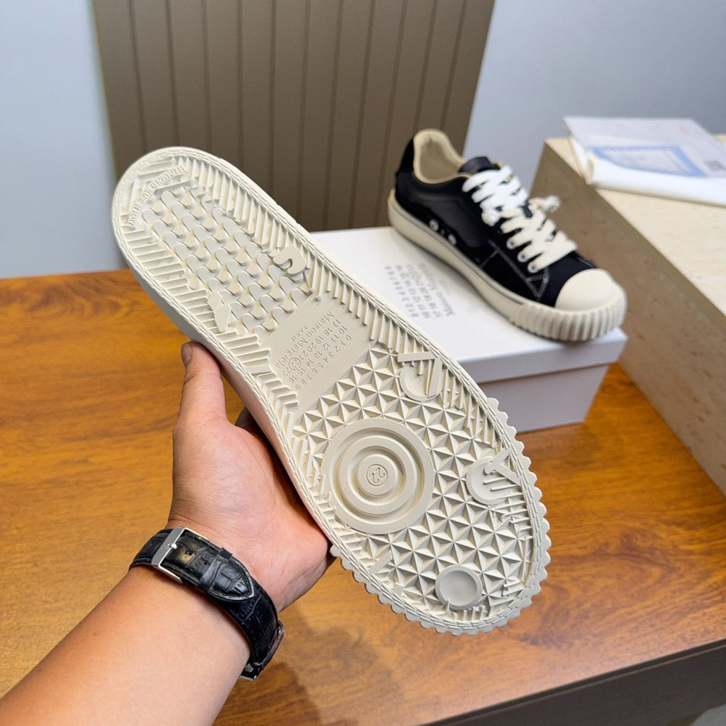 Maison Margiela Black and Off-White Low-Top Sneakers