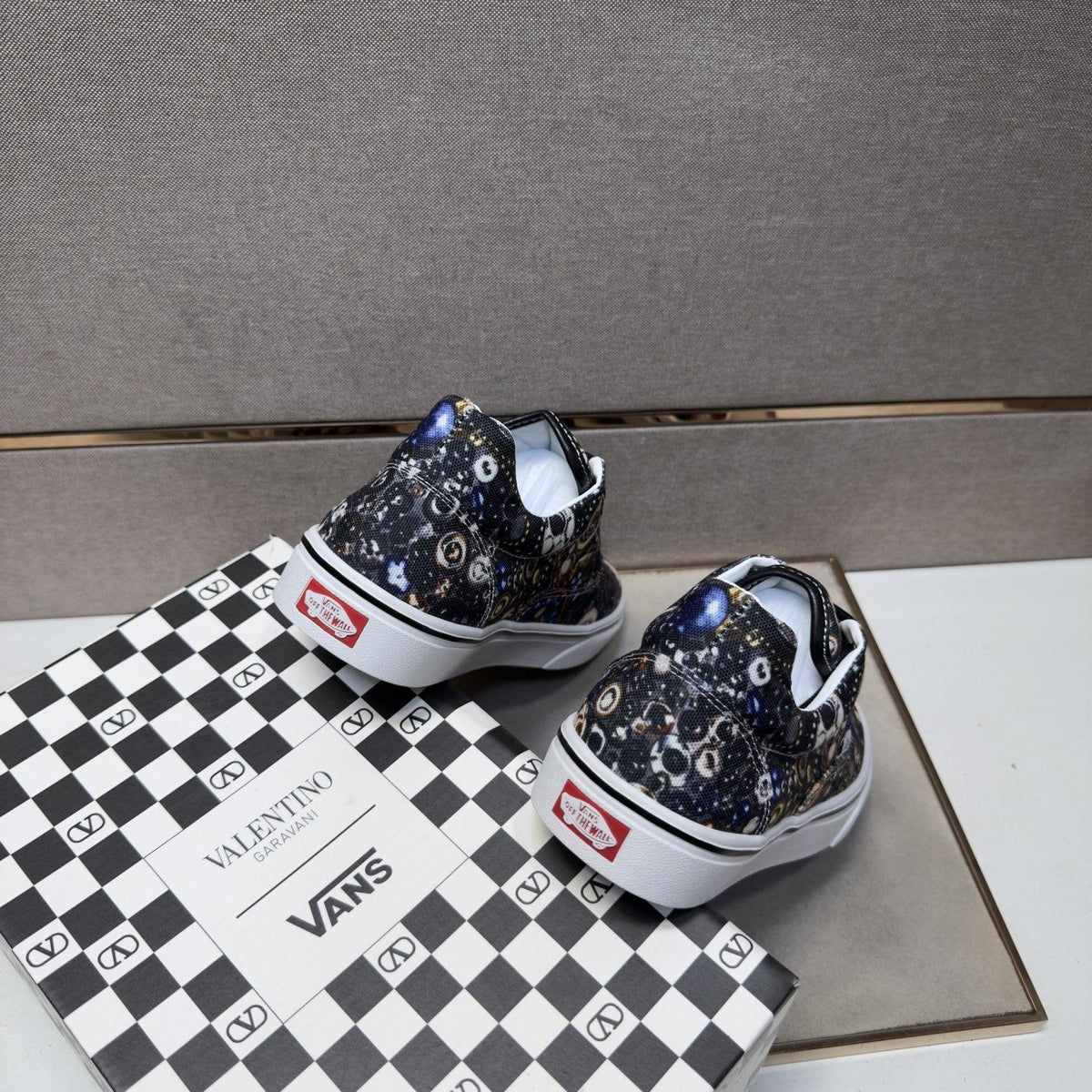 Vans Black Floral Print Low-Top Sneakers