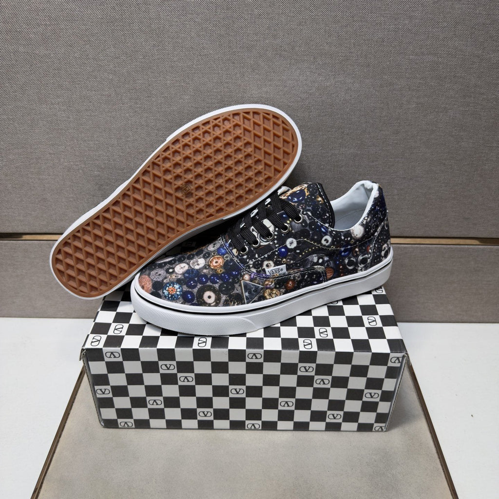Vans Black Floral Print Low-Top Sneakers