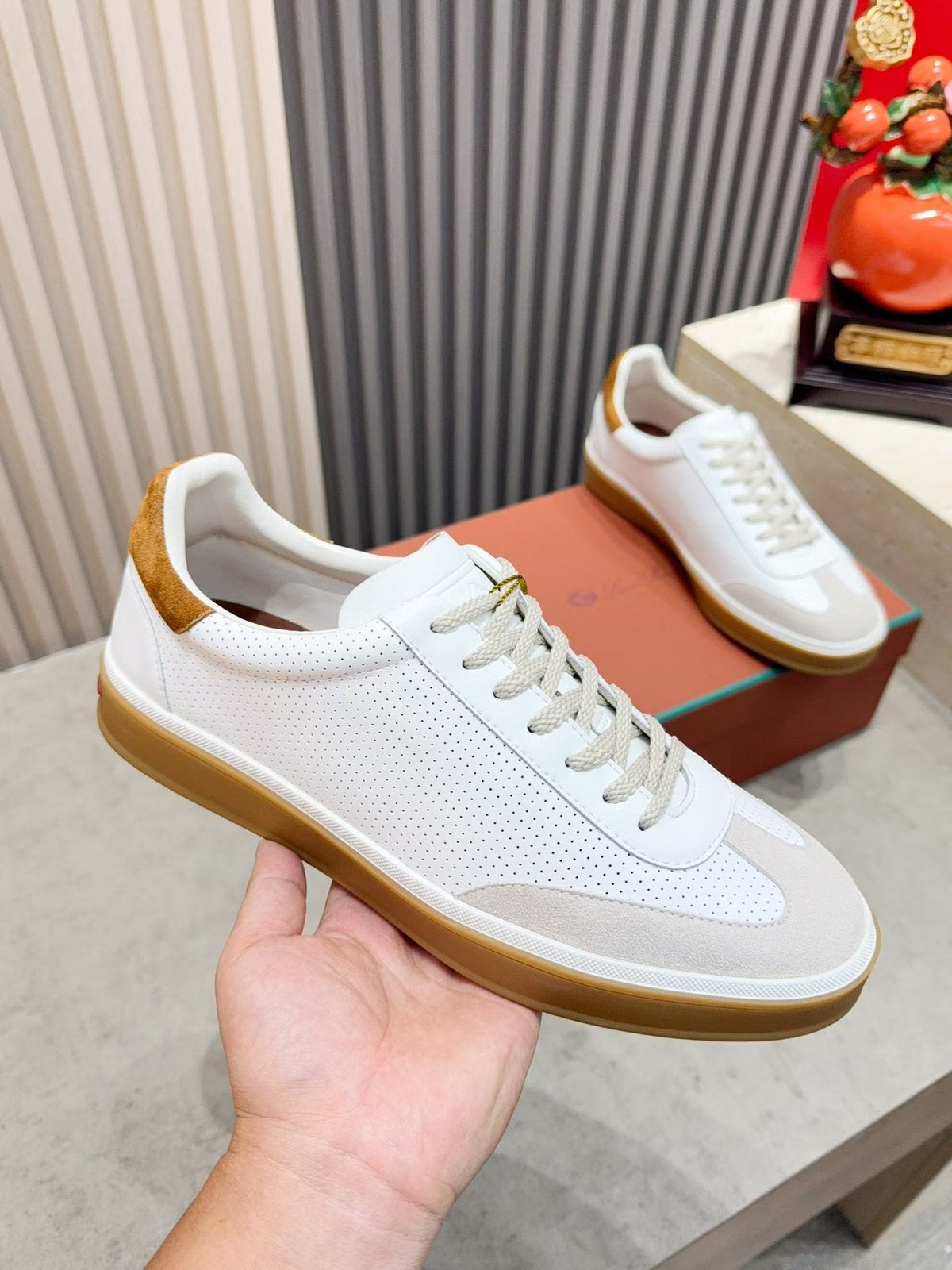 Loro Piana Tennis Walk Low-Top Sneakers