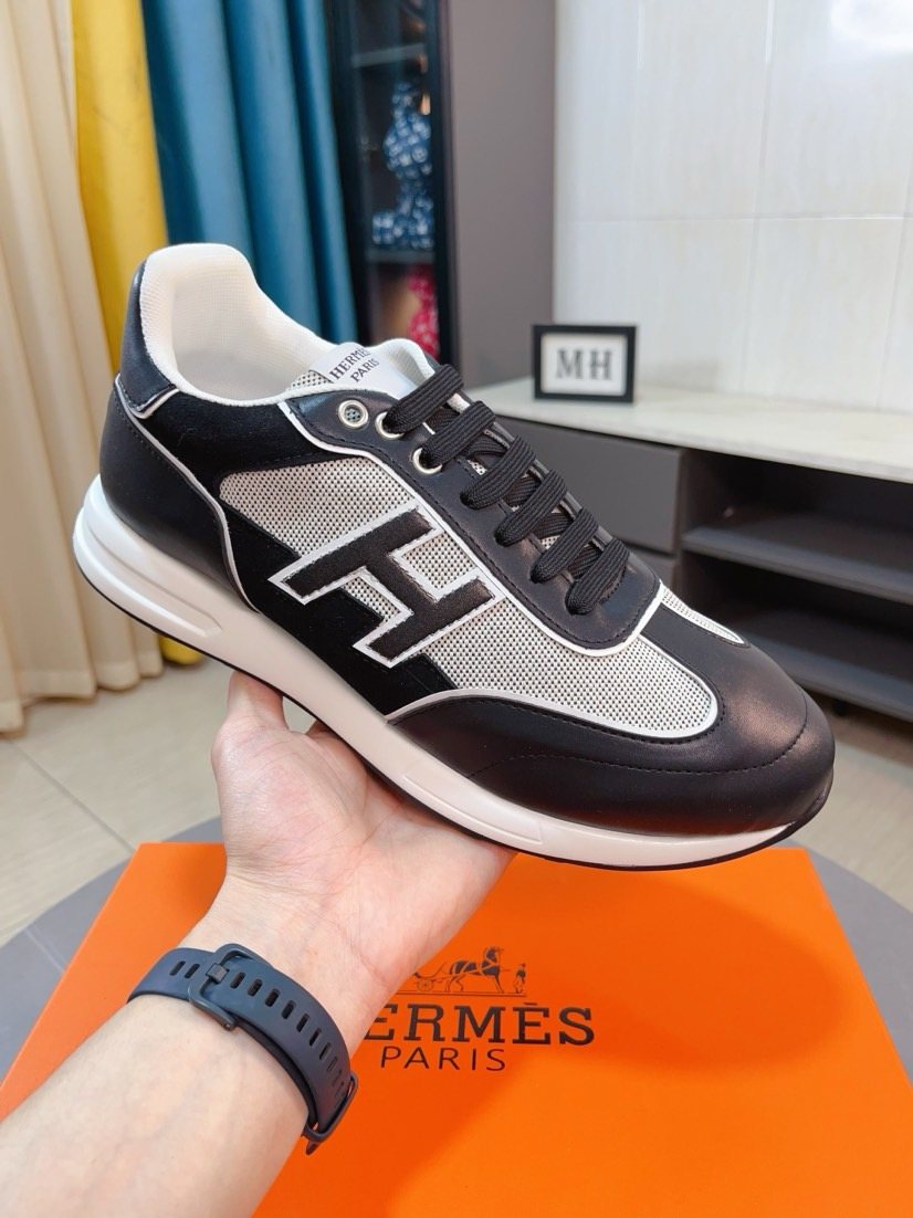 Hermès H-Overlay Low-Top Sneakers
