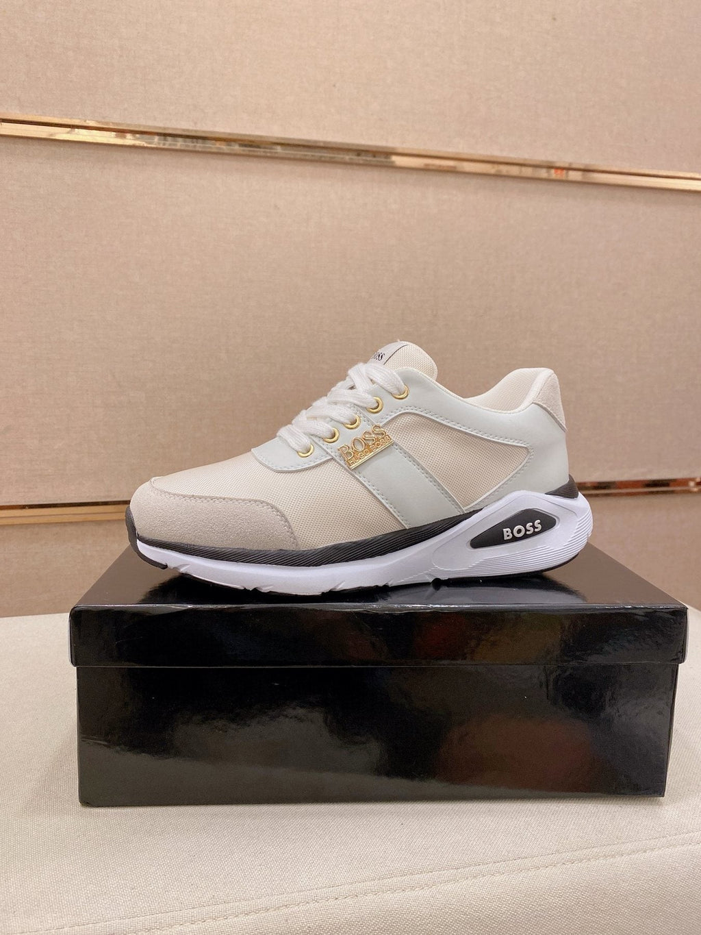 BOSS Men's Low-Top Sneakers - Gold-Tone Lace Hardware