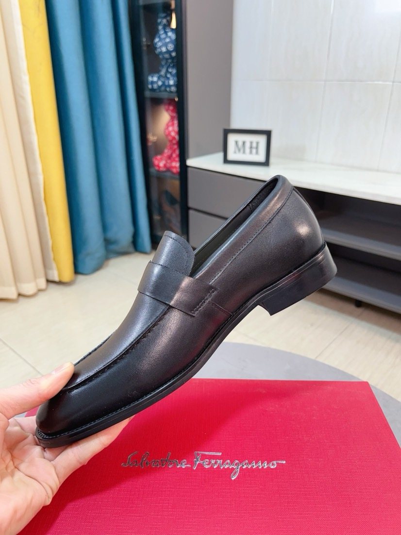 Ferragamo Men's Metal-Accent Moc-Toe Loafers