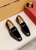 Ferragamo Silver-Hardware Bit Loafers